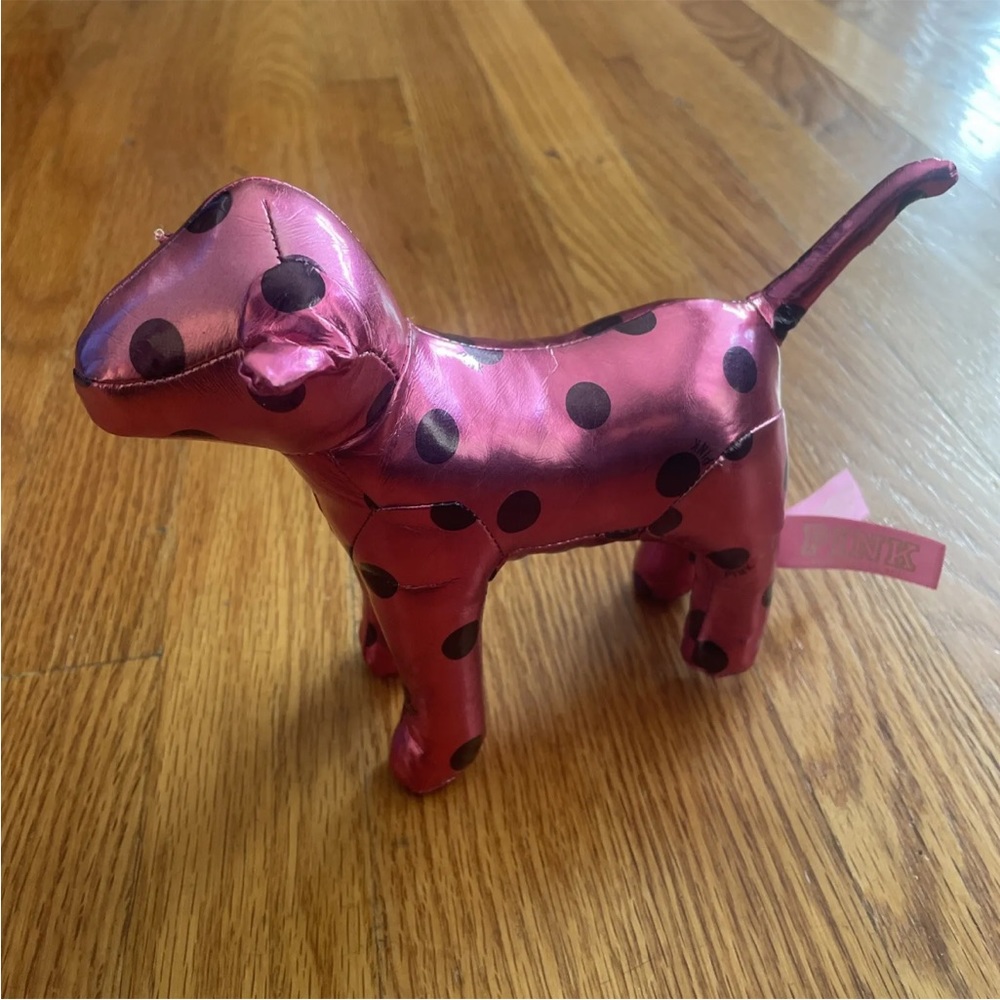 Hot PINK Dog Black Polk a Dot (J6